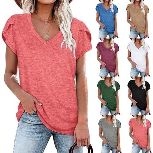 Xmwealthy Women's Plain T-shirts