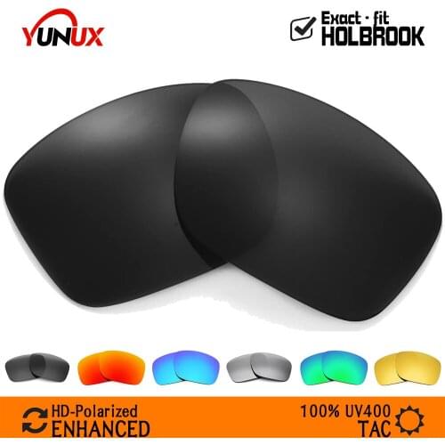 YUNUX Enhanced Polarized Lenses Replacement for Oakley Holbrook OO9102 Sunglasses (Compatible Lens Only) - With Retail Package