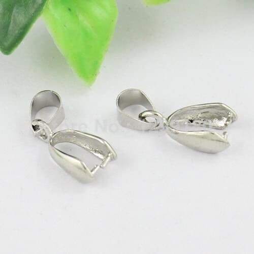 20Pcs/lot Silver/Platina Plated/Gold Copper Pinch Clip pendant Bail Beads Findings 20x7mm(k01973)