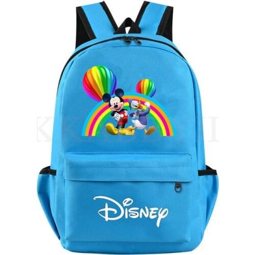 Disney Womens Backpack Solid Color Shoulder Bag For Teenage Boys Girl School Backpacks Female Preppy Style Mochilas