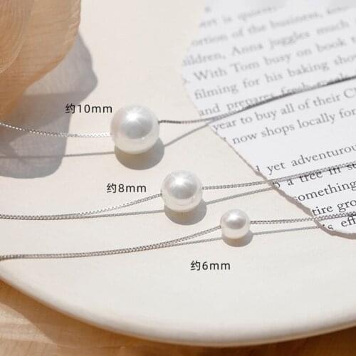 Pearl necklace for women Sterling Silver 925 pearl Necklaces & Pendants Valentines Day Fine Jewelry Gift jewelry designers