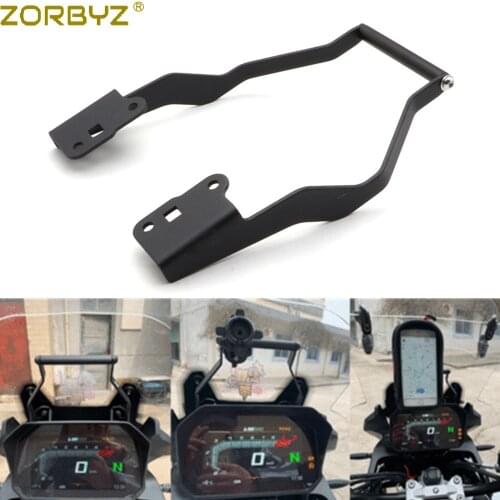 ZORBYZ Motorcycle 12mm Black Phone GPS Navigation Fixing Bracket Stand Holder For BMW F750GS F850GS 2018-2019