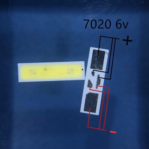 100pcs For NIchia LED LCD Backlight TV Application LED Backlight 1W 6V 7020 Cool white LED LCD TV Backlight TV Application