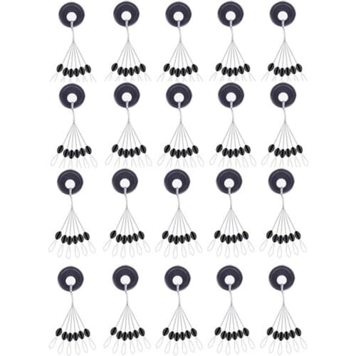 120pcs/set 6pc in 1 Resistance Space Beans Stopper Not To Hurt The Line Vertical Beans Fishing Tackle Accessories B473