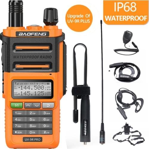 2022 Baofeng UV-9R PRO IP68 Waterproof Dual Band 136-174/400-520MHz Ham Radio Upgraded Of UV9R Walkie Talkie 50KM Range UV-XR