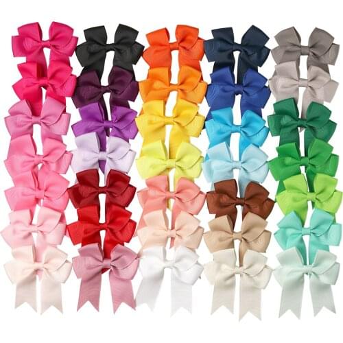 35pcs/lot 3" Large Hair Bow WITH Clips Children Girl Hairbows Teens Hair Bow Hairpins