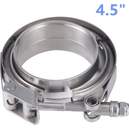 4.5'' Quick V band Clamp Male/Female Flange Kit Stainless Steel V-band Turbo Exhaust Pipes Car Accessories High Quality