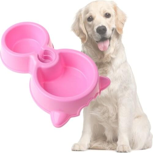 Dog Cat Cute Pet Puppy Cat Automatic Water Dispenser Food Dish Bowl Feeder New