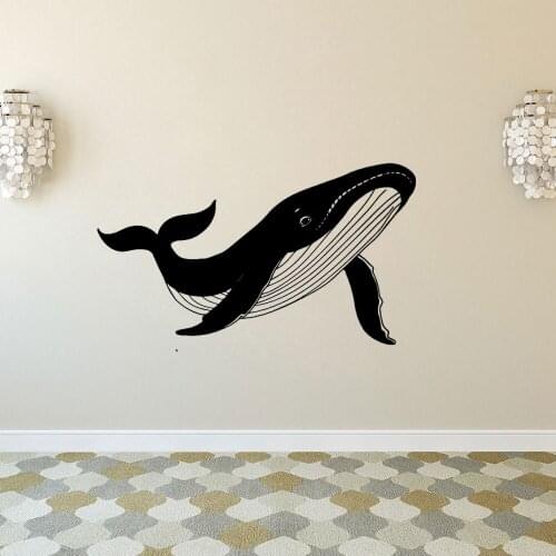 Large Ocean Animal Whale Nautical Animal Wall Decal Playroom Nursery Cartoon Whale Marin Wall Sticker Bedroom CX516