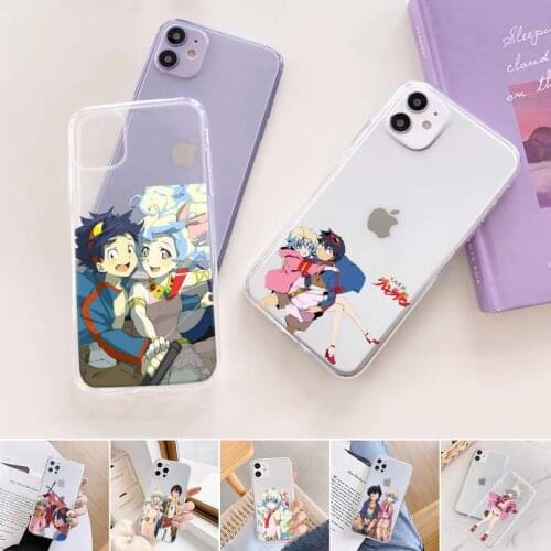 Tengen Toppa Gurren Lagann Phone Case Transparent for iPhone 11 12 6 7 8 Pro X XS Max XR Plus Silicone Soft TPU Clear mobile bag