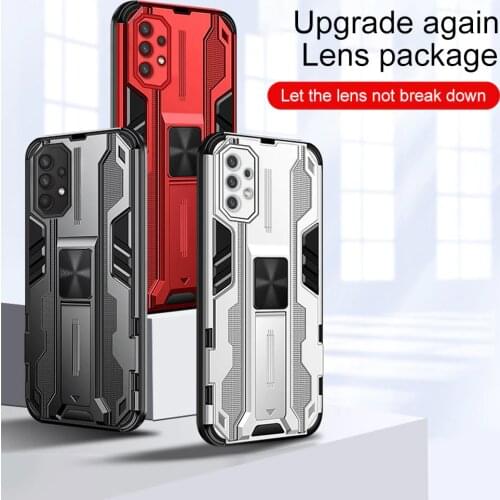 Car Magnetic Holder Armor Cover For Samsung Galaxy A52 Case A 52 5G 4G SM-A525F SM-A526B Camera Shockproof Frame Bracket Fundas