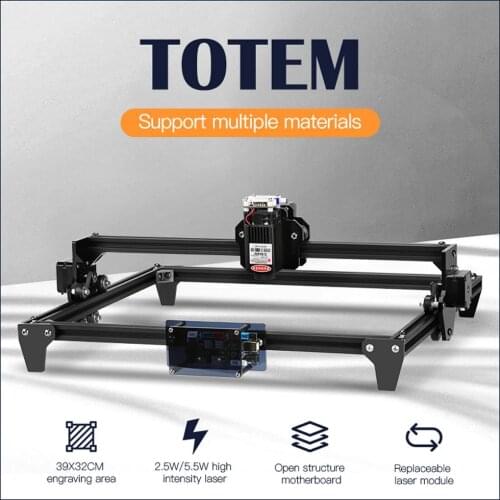 Two Trees Totem CNC Laser Engraving Machine 2500mW 5500mW 30*40cm DIY Easy Installation Connect to computer Support Laser GRBL