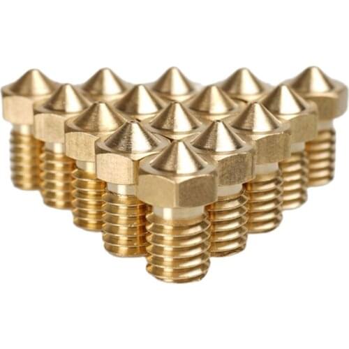 E3D Extra Nozzles 3D Print Parts Extruder Brass Nozzles for V5 V6 3D Printer Accessories M6 Threaded Extruder Print Head