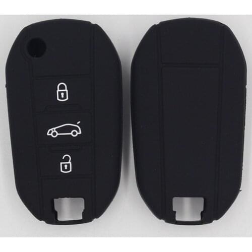 KAPU Silicone car key case shell cover for Citroen C4L CACTUS C5 C3 C6 C8 Picasso Xsara for Peugeot 3008 308 RCZ