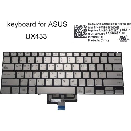 Korean Japanese Backlit keyboard for Asus zenbook UX433 UX433FA UX433FAC UX433FLC JP KR notebook keyboards 0KN1 5Z2KO13 5Z1JP23