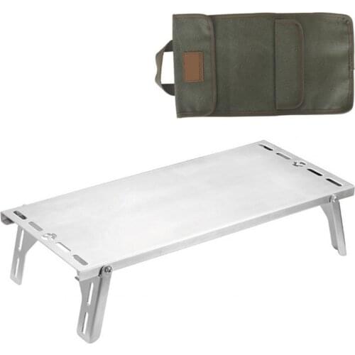 80%HOTFolding Windproof Stainless Steel Picnic Camping Stove Table for Outdoor Activities