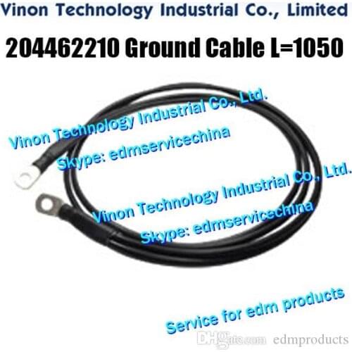 204462210 Ground Cable Upper Right L=1050mm for ROBOFIL 6020. Charmilles C4462210, 204.462.210, 446.221.0 edm Power Supply Cable