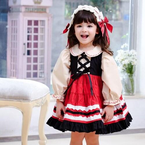 Autumn New Girls' Princess Dress Spain Christmas Lolita Childrens Dress Winter Dress for Girls Toddler Girl Fall Clothes 2020