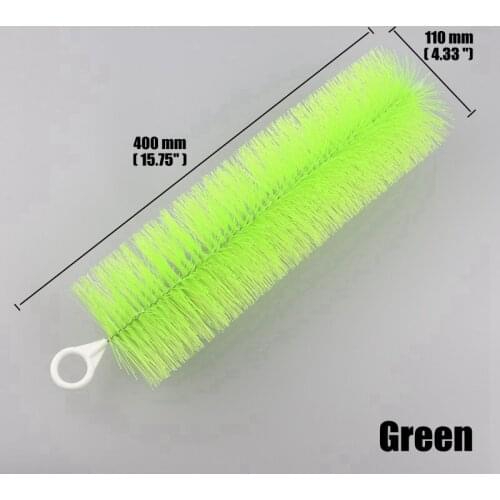 2pcs 400mm Green 304 Stainless Steel 1.6 Core Environmental Protection Brush Aquatic Pet Aquarium Fish Tank Cleaning Brush