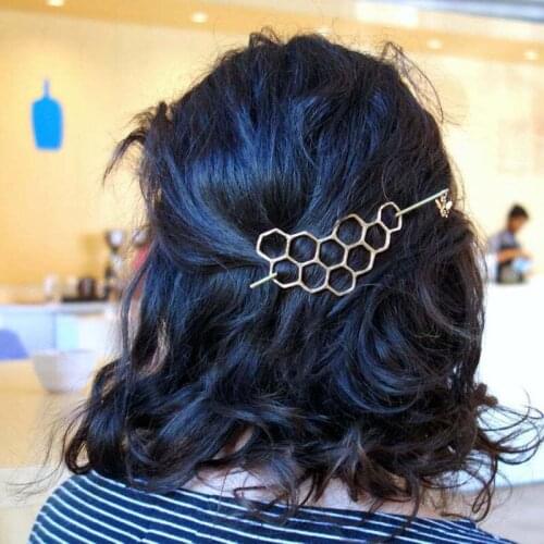 Hairpin Bee Honeycomb Girl Hairpin Hair Accessories Hairpin Fashion Insert Comb Bee Hairpin Girl Hair Accessories 2021 New