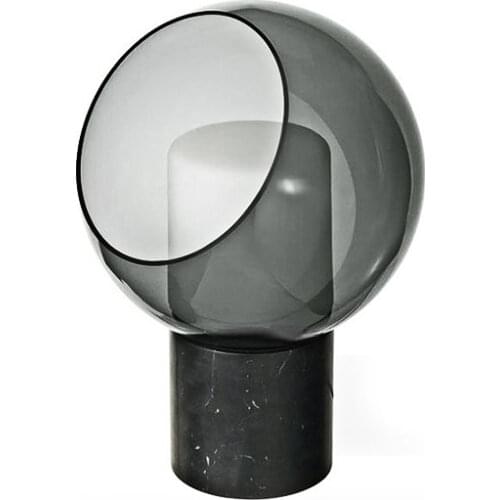 Nordic Postmodernism Minimalist Marble Desk Lamp Living Room Decoration Study Kids Desk Bedroom Beside Lights Glass Lamp Shade