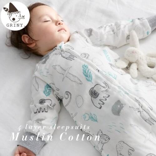 Spring Autumn Baby Sleeping Bag Kids Sleep Sack Gauze Cute Cartoon Sleep Bag Children Kick Quilt Saco Bebe Baby Items BK50SD