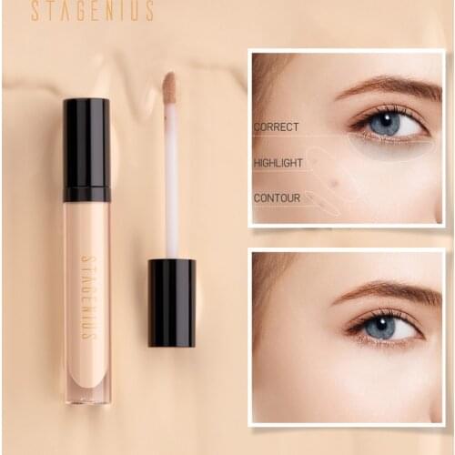 STAGENIUS High Coverage Lightweight Liquid Concealer Cream Waterproof Long-Lasting Face Scars Acne Cover Face Makeup TSLM2