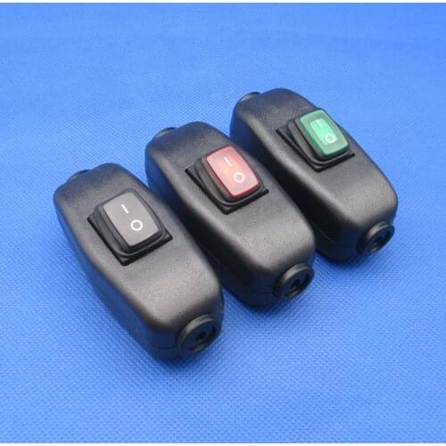 1pcs ON/OFF Switch For Table Lamp Desk Bed Light Cord IP65 Waterproof In Line with light Rocker Switch Parts Set 6A250V 10A125V