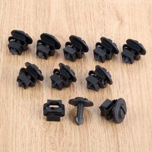 10Set Under Engine Cover Undertray Fitting Clips Set For Audi A4 A6 Volkswagen Car Clips Plastic Rivets Auto Fastener Clip