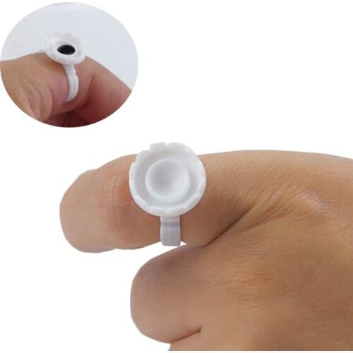 100pcs Eyelash Extension Blooming Cups Rings Glue Holder Round Shape Rapid Bloom Sun Flower Fan Beauty Salon Makeup Tool Supply