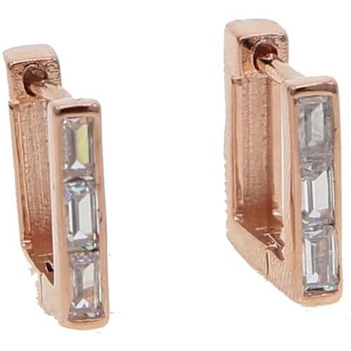 2020 trendy elegant Earring rose gold Women evening party Stud Earrings dainty delicate Europe cute simple Stud Earrings Jewelry