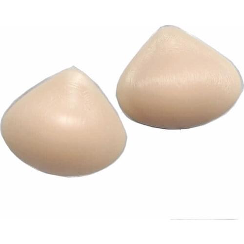 300g/Pair securely to the body triangle breast cancer Silicone Breast Forms Prosthesis Mastectomy