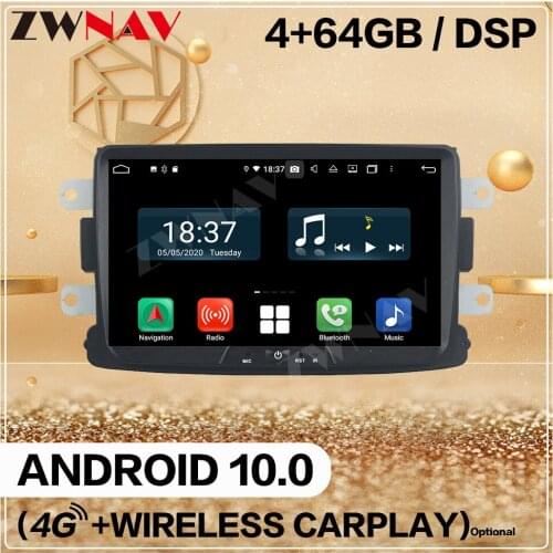 4+128G Carplay Double Din For Renault Duster 2012 2013 2014 2015 2016 Android 10 Audio Radio GPS Navi Wifi Head Unit Auto Stereo