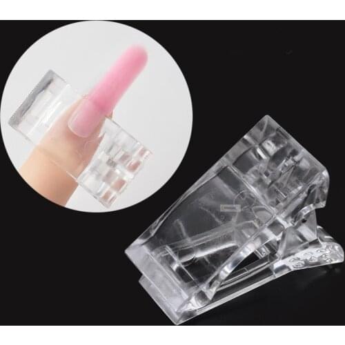 5pcs nail acrylic powder clips false nail art tips builder crystal fix tools manicure accessories