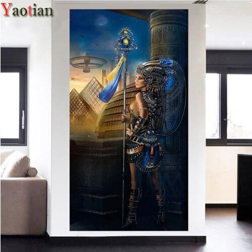 Big Size Diamond Embroidery Indian beauty warrior 5D Diy Diamond Painting Cross Stitch Kits Full Square Round Drill Home Decor