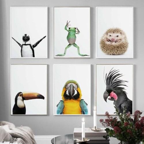 Cute Parrot Frog Hedgehog Penguin Bird 5D Diamond Embroidery full drill diy diamond painting cross stitch childen room decor
