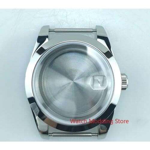 HOT 100M Tested WR 39mm Sapphire Crystal Watch Case Datejust Style Set For Seagull ETA2836 Miyota8215 Mov't Solid SS Bracelet