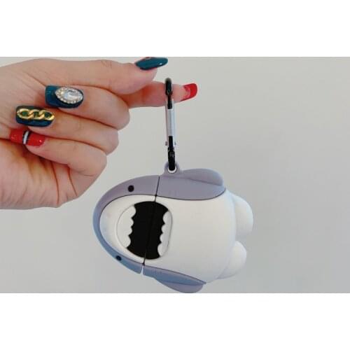 Headset Cases For AirPods 2 1 Case Cute 3D Cartoon Shark Bluetooth Earphone Cases For Airpods Pro 3 Accessories Protective Cover