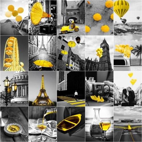 GATYZTORY DIY Painting By Number Kits Home Decor Pictures By Numbers City Landscape Drawing Art Drawing On Canvas Home Gift