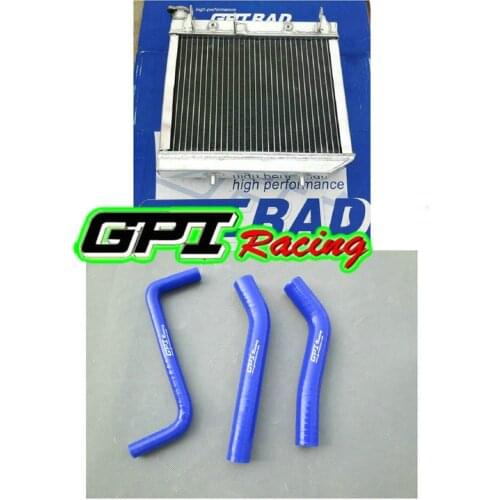 GPI aluminum racing Radiator AND BLUE HOSE for Honda ATV TRX450R TRX450 2004-2009 2005 2006 2007 2008 05 06 NEW