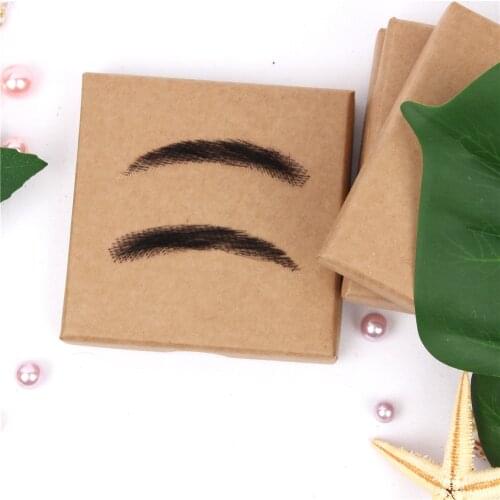 AIYEE For Womens Jolie Style Fake Eyebrows Lace Human Hair Fake Eyebrows Wave Style Eyebows Artificial Weaving Wig Eyebrow