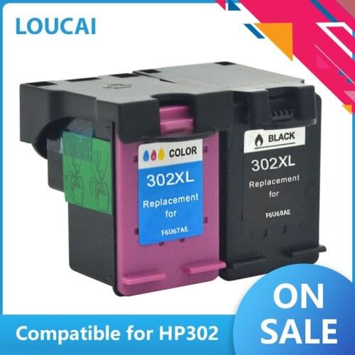 LuoCai Compatible ink cartridges For HP302 for HP 302 DeskJet 1110 2130 Envy 4520 NS45 Officejet 3630 3830 4650 printer 302XL