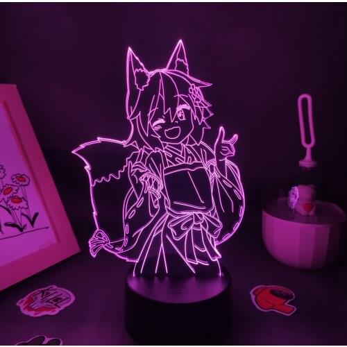 The Helpful Fox Senko San Anime Waifu Figure USB RGB Led Night Lights Colorful Birthday Gifts Manga Bedroom Table Decor 3D Lamp