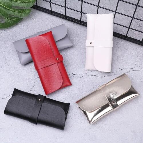 Fashion Oversize Sunglasses Holder PU Leather Fold-able Glasses Box Men Women Portable Magnetic Buckle Glasses Case for Eyeglass