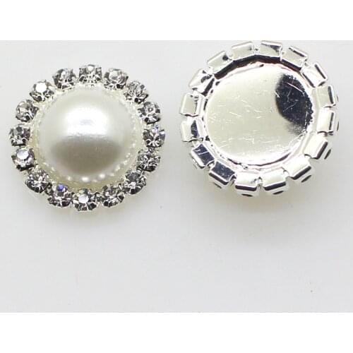 New 2017 preferential 10pcs/pack wholesale Round 18mm Plating Buttons DIY hair accessory Wedding Initiation Ribbon Decoration