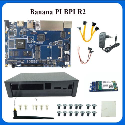 Banana PI BPI R2 MT 7623 Opensource Router with case + Power + BPi-EC25 4G module dropship