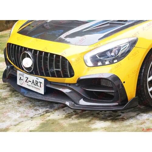 Z-ART carbon fiber front lip for AMG GT carbon fiber front chin for AMG GT facelift carbon fiber front spoiler for AMG GTS