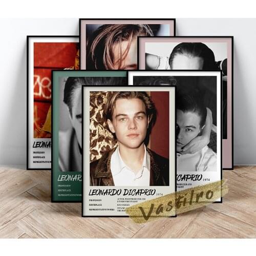 Leonardo Dicaprio Poster, American Famous Actor Role Wall Picture, Handsome Man Figure Portrait Painting, Movie Star Art Prints