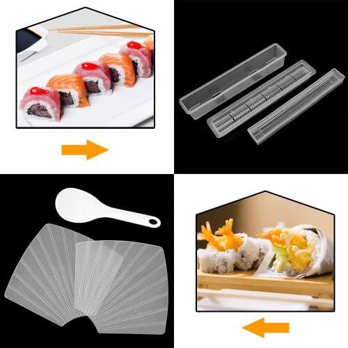With Rice Paddle Baking Sushi Maker Kit Sushi Maker Onigiri Bento Rice Ball Maker Japanese Hand Roll Sushi Rice Mold