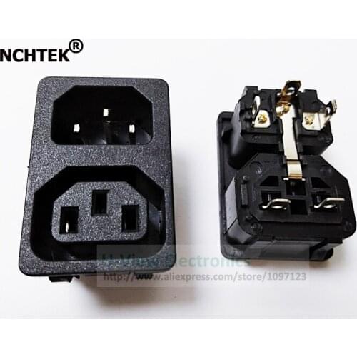 NCHTEK 10A 250V IEC 320 C14 Male & C13 Female UPS Power Outlet INLET AC Power Socket/Free Shipping/20PCS